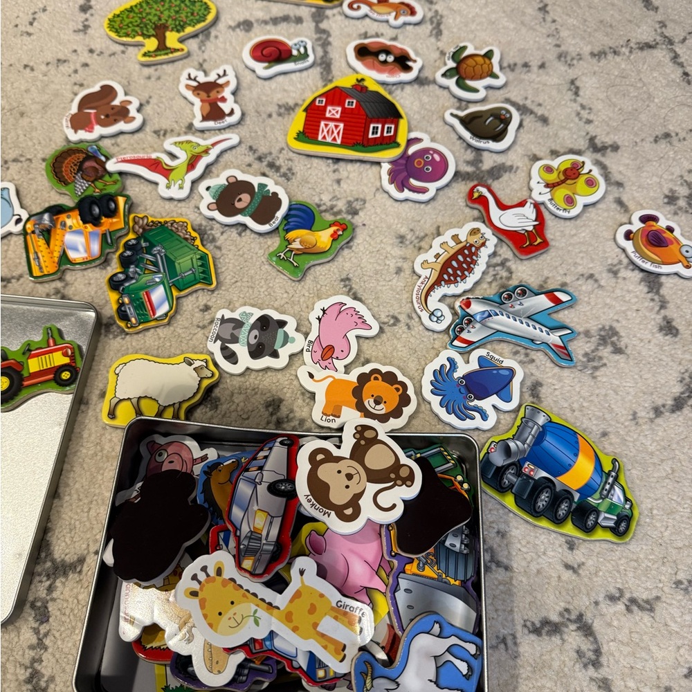 Colorful Animal and Vehicle Magnets